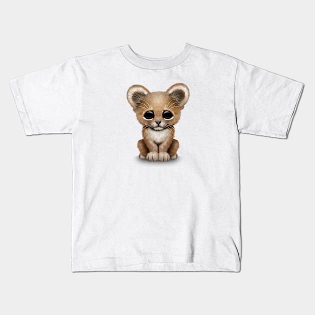 Cute Baby Lion Cub Kids T-Shirt by jeffbartels